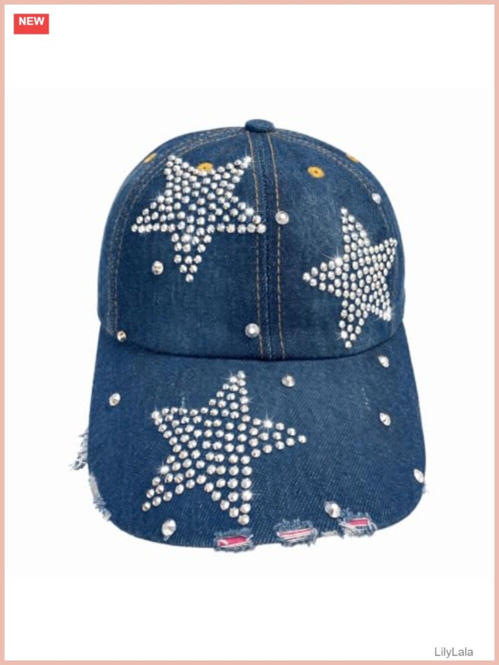 Rhinestone Bedazzled Baseball Cap Cotton Adjustable One Size